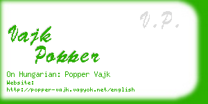 vajk popper business card